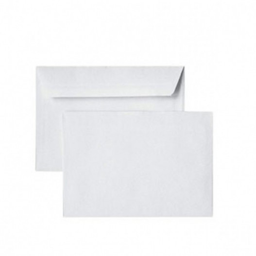 ENVELOPPE BLANCHE 12.5X17.6 CM  80G RBT PQT 100