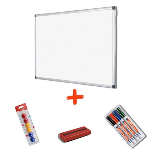 PACK TABLEAU BLANC DELI 90*120 CM + Accessoires gratuit