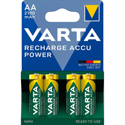 4 PILES RECHARGEABLES LR6 2100MAH VARTA