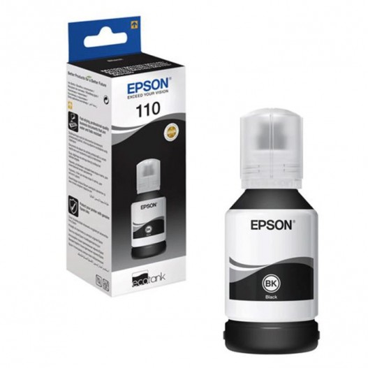 BOUTEILLE ENCRE EPSON ORIG 110 BLACK 120ML