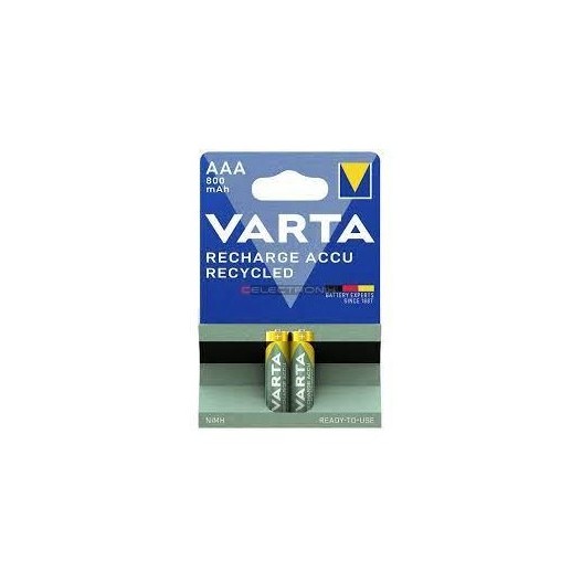 2xPILES RECHARGEABLES LR03 800MAH  VARTA -