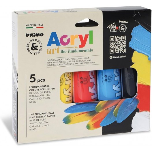SET DE 5 TUBE ACRYLIQUE 75 ML ART THE FUNDAMENTALS -...