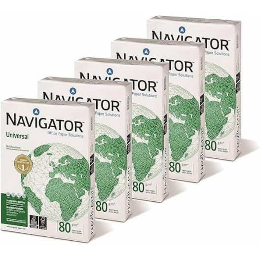 LOT DE 50 RAMES DE PAPIER A4 NAVIGATOR - 500 FEUILLES