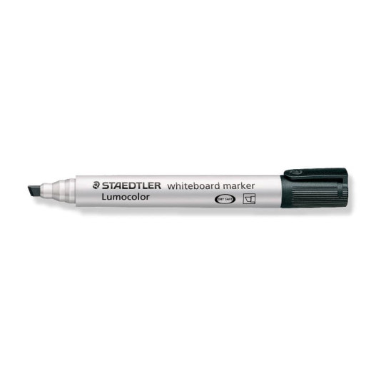 MARQUEUR EFFACABLE LUMOCOLOR BISEAUTE NOIR