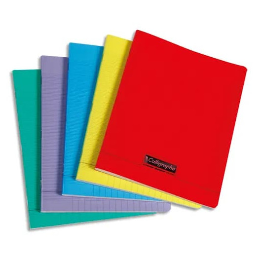CAHIER PIQUE EN PP 17*22  SEYES 96 PAGE  90GR...