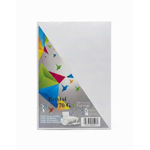 PAGE DE GARDE BRISTOL BLANC 170G A4 100F- RUSP