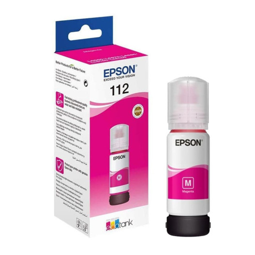 BOUTEILLE D'ENCRE EPSON ORIGINAL 112-MAGENTA