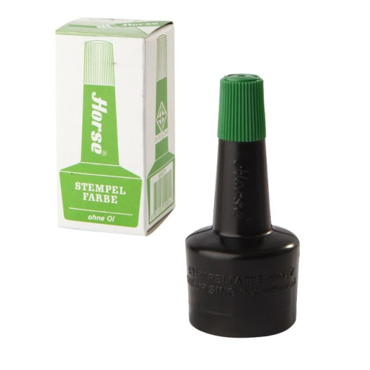 ENCRE A TAMPON 30ML VERT- HORSE