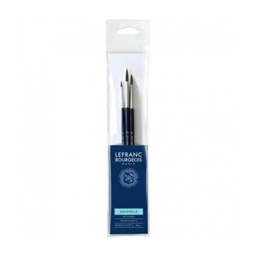 LOT DE 3 PINCEAUX AQUARELLE  RONDS - BOURGEOIS
