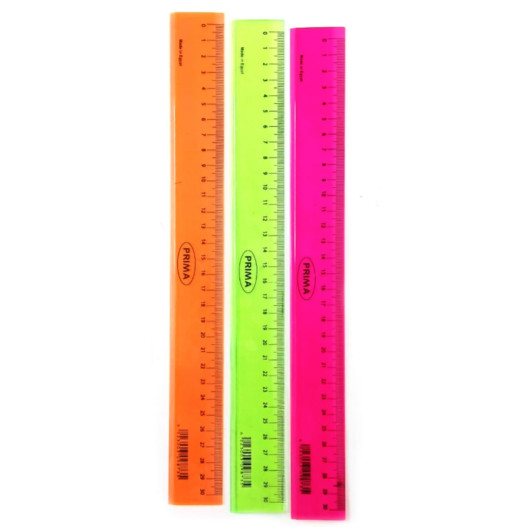 BLISTER REGLE PLATE 30CM NEON - PRIMA