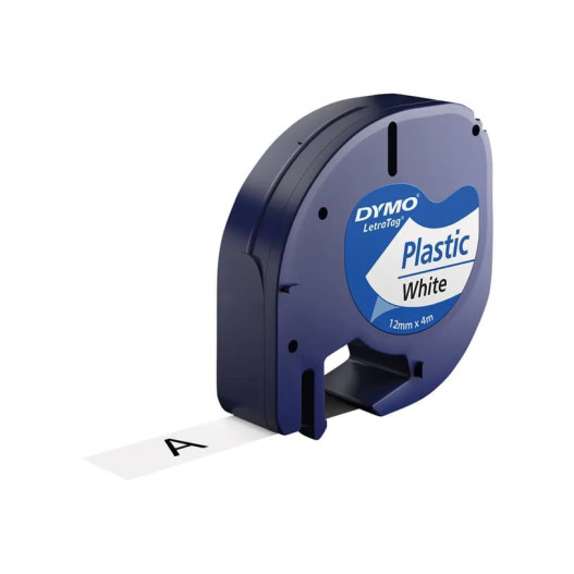 RUBAN DYMO 12MM*4M LETRATAG BLANC