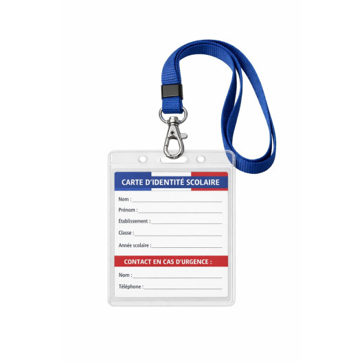 CARTE D'IDENTITE SCOLAIRE AVEC FIL