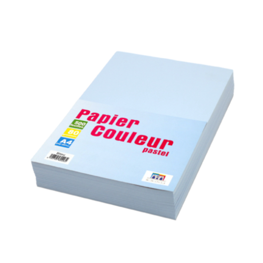 RAMETTE DE PAPIER COULEUR A4 -500 FEUILLES BLEU PASTEL