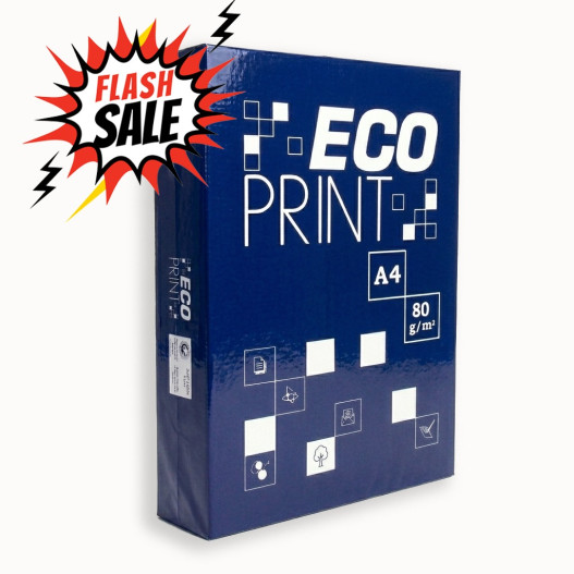 RAME DE PAPIER 80GR A4 ECOPRINT - 500 FEUILLES
