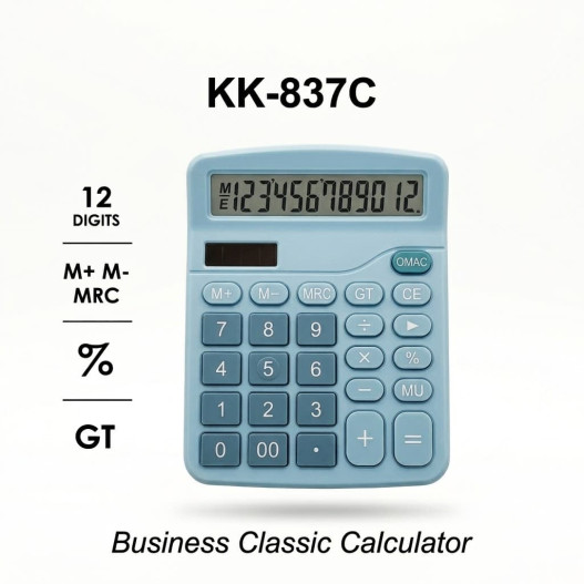 CALCULATRICE DE BUREAU-12 CHIFFRES KK-837 C