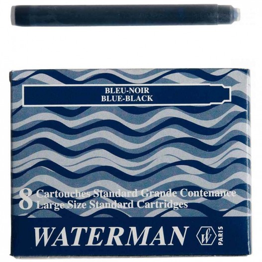 CARTOUCHE A ENCRE BLEU/NOIR - WATERMAN