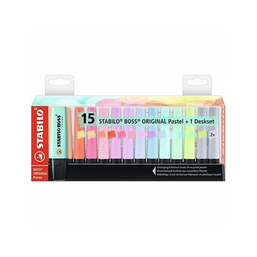 PARADE DE 15 FLUO PASTEL - STABILO