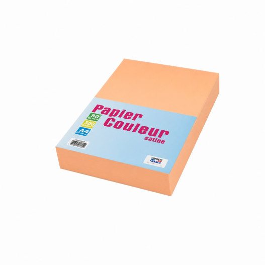 PAPIER COULEUR A4 -500 FEUILLES ORANGE PASTEL