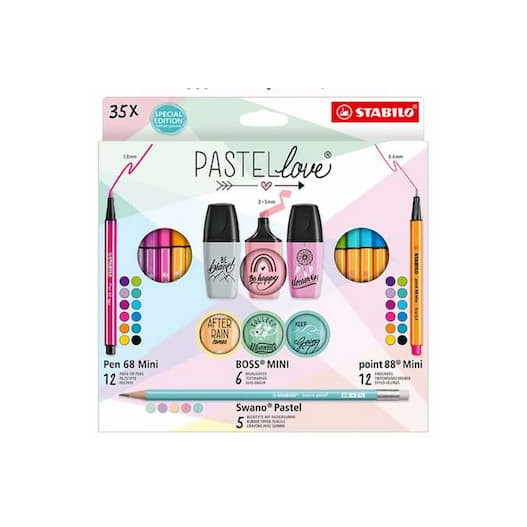 POCHETTE DE 12 STYLOS POINT 88 + PEN 68 + 6 BOSS...