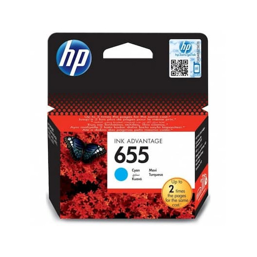 CARTOUCHE D'ENCRE ORIGINALE HP 655 - CYAN