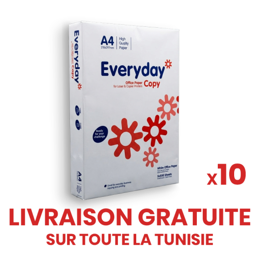 LOT DE 10 RAMES DE PAPIER A4 - 70GR EVERYDAY OJR