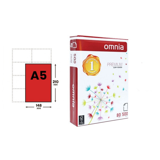 RAME DE PAPIER  OMNIA A5 80GR-  500 FEUILLES