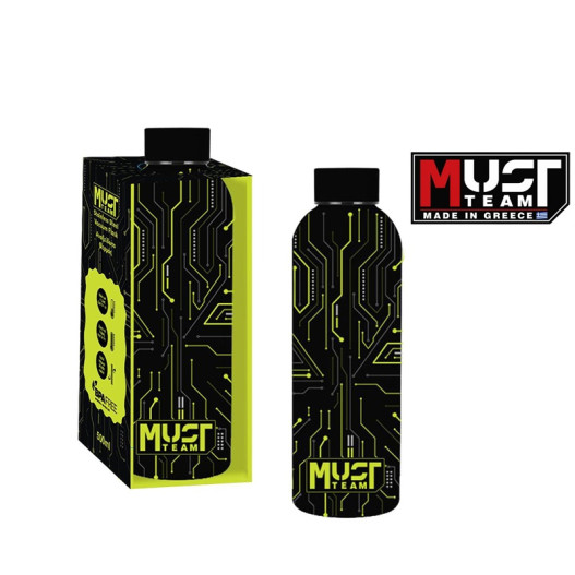 BOUTAILLE EAU 500ML STANLESS STEEL MUST TEAM NOIR
