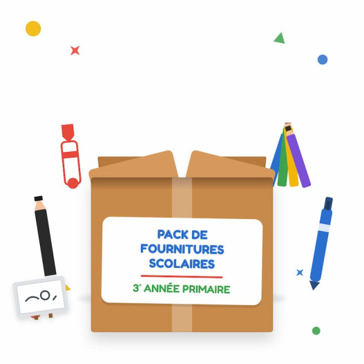 PACK DE FOURNITURES SCOLAIRES – 3ᵉ ANNÉE PRIMAIRE LOM3