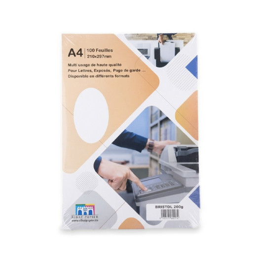PAGE DE GARDE BRISTOL A4 200GR /100F - RIBAT