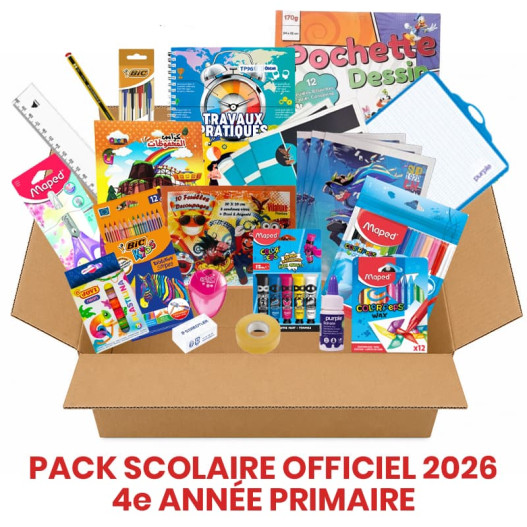 PACK DE FOURNITURES SCOLAIRES – 4ᵉ ANNÉE PRIMAIRE