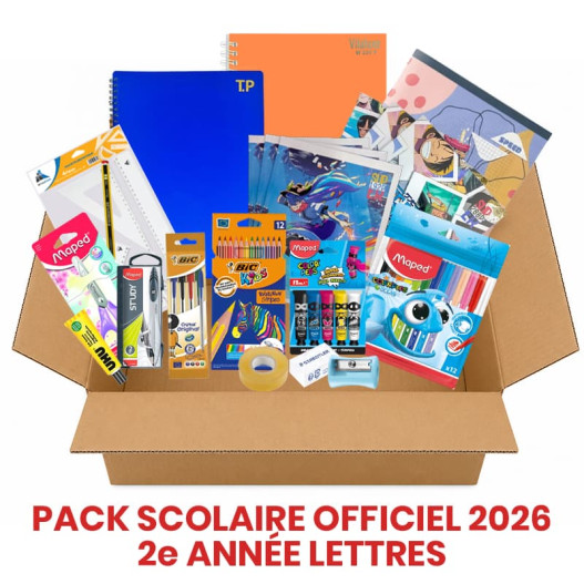 PACK DE FOURNITURES SEC LETTRE - 2EME ANNEE