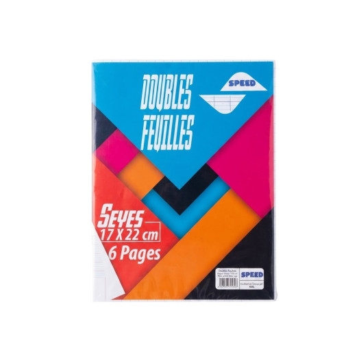 DOUBLES FEUILLES 17*22CM  96P SPEED
