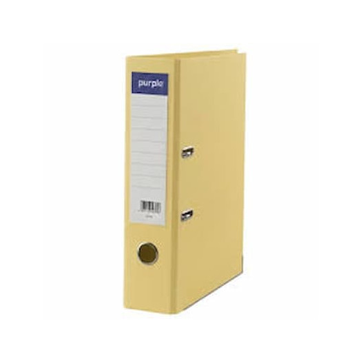 CLASSEUR A LEVIER PLASTIPAP D75 JAUNE PASTEL