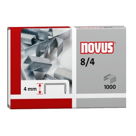 NOVUS Pince agrafeuse B33. Capacité 15 feuilles. Pour agrafes bébé 8/4.  Coloris noir/chrome ≡ CALIPAGE