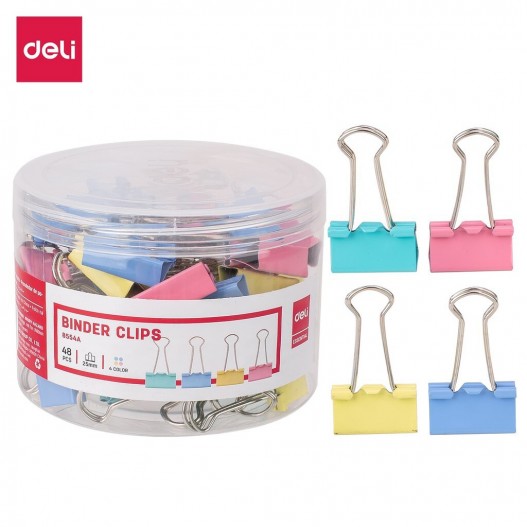 BOITE DE 48 CLIPS 25 MM  COULEUR -E8554A