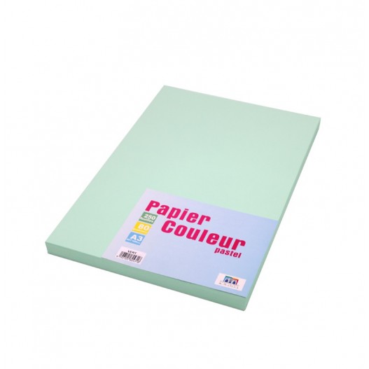 RAMETTE DE PAPIER PASTEL VERT A3 80GR