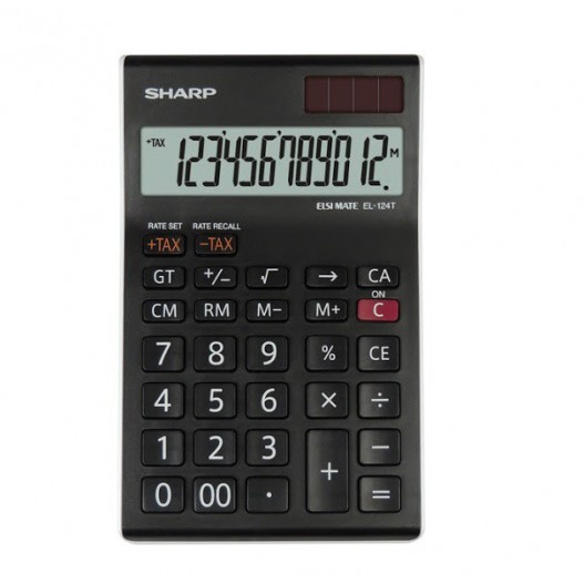 CALCULATRICE DE BUREAU SHARP EL-124T 12 CHIFFRES