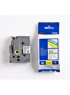 2 Rubans Étiquettes Brother TZ-251/TZE-251 - 8 M X 24 Mm - Noir Sur Blanc - Rechange Imprimante Étiquettes