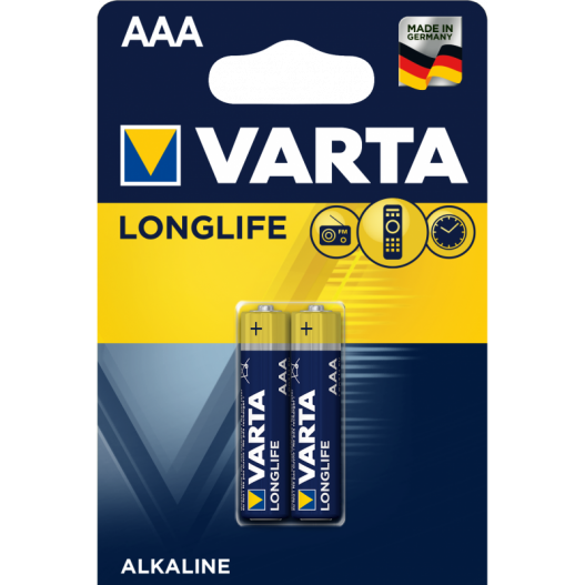 2X PILES AAA VARTA LONGLIFE LR03 1.5V - 4726