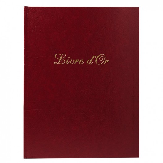 LIVRE D'OR CUIR ALPILLE 26*22 PAPIER VERGEE 140P -...