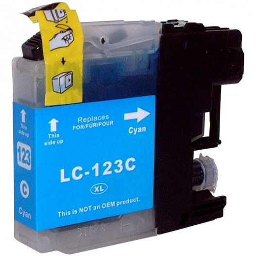 CARTOUCHE ADAPTABLE BROTHER LC123 - CYAN