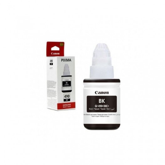 BOUTEILLE D'ENCRE ORIGINALE CANON GI 490C - 135ML BLACK