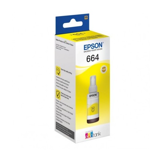 BOUTEILLE D'ENCRE EPSON ORIGINALE T664 YELLOW