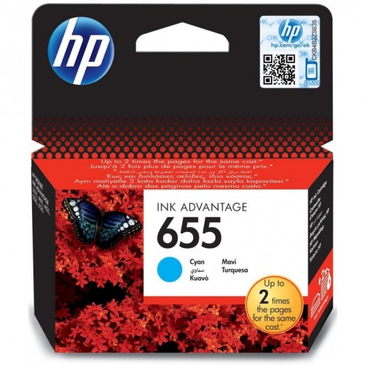 CARTOUCHE D'ENCRE ORIGINALE HP 655 - CYAN