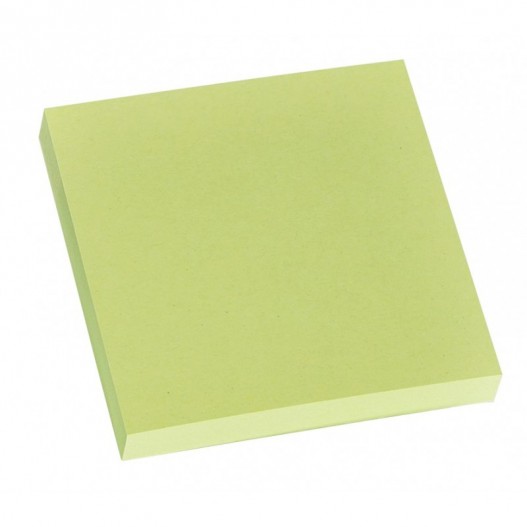 STICK NOTE 76*76 MM 100 FEUILLES - VERT PASTEL