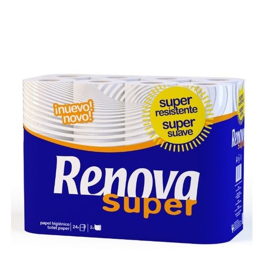 24 ROULEAUX PAPIER HYGIENIQUE SUPER RENOVA