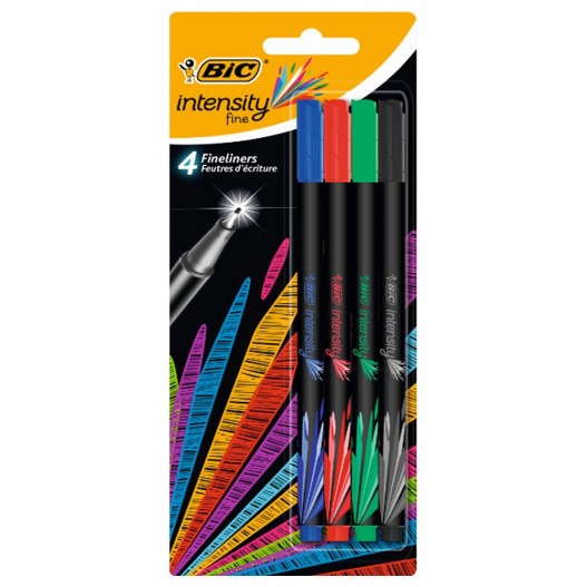 POCHETTE DE 4 STYLOS FEUTRE INTENSITY FINE- BIC