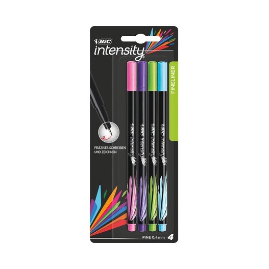 POCHETTE DE 4 STYLOS FEUTRE INTENSITY FINE PASTEL- BIC