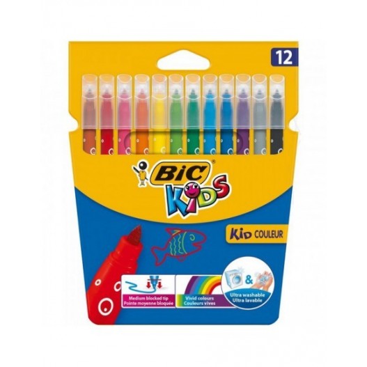 FEUTRE ECO.BIC KIDS KID XL POCH.12PCS.