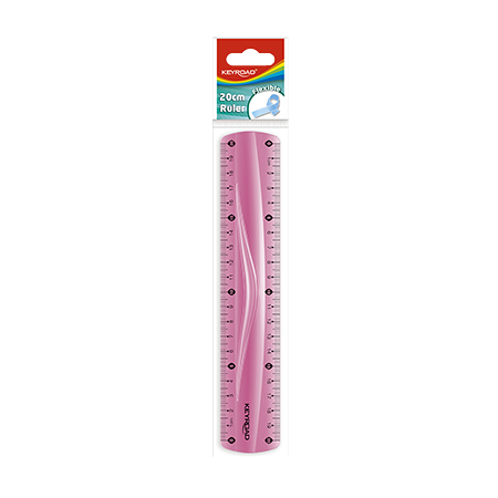 REGLE FLEXIBLE DOUBLE GRADUATION 20 CM - KEYROAD